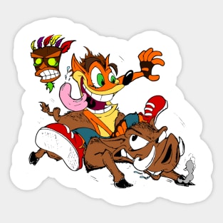 hog wild Sticker